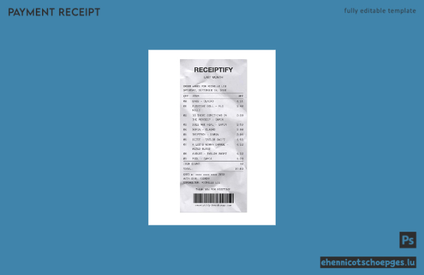 Receiptify-Beispielvorschau